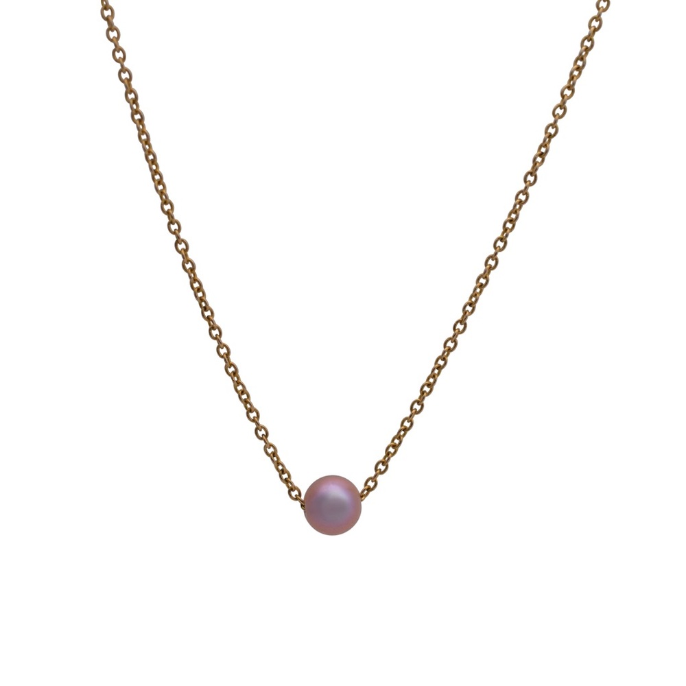 Lilac Floating Pearl Necklace 14k Gold-Filled
